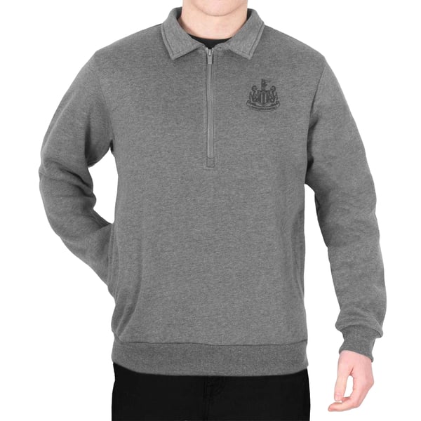 Newcastle United FC Mens Quarter Zip Sweatshirt