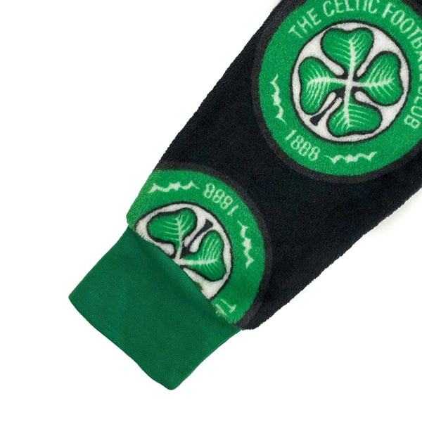 Celtic FC Childrens/Kids Crest Fleece All-In-One Nightwear