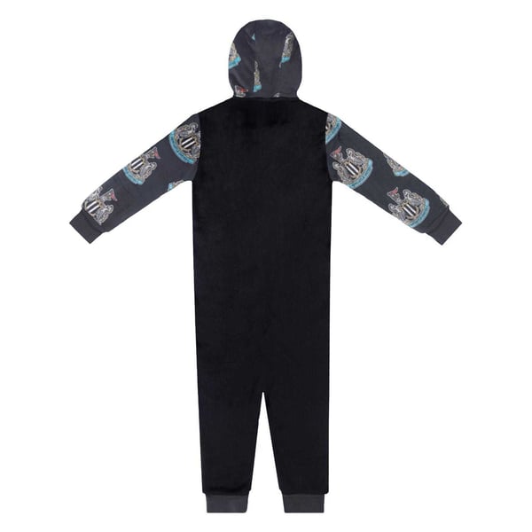 Newcastle United FC Childrens/Kids Crest Fleece All-In-One Nightwear