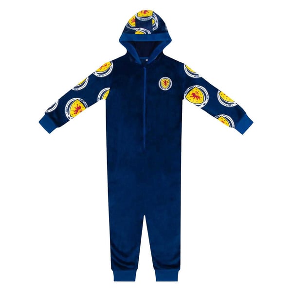 Scottish FA Barn/Kids Crest Fleece Overall Pyjamas