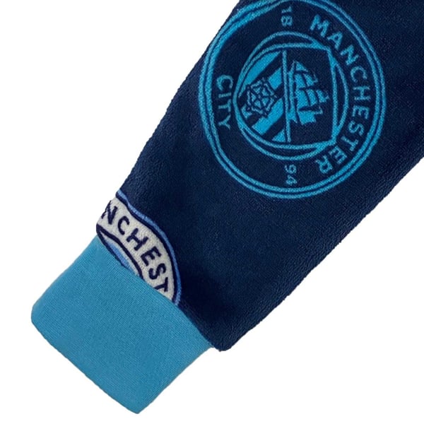 Manchester City FC Childrens/Kids Crest Fleece All-In-One Nightwear