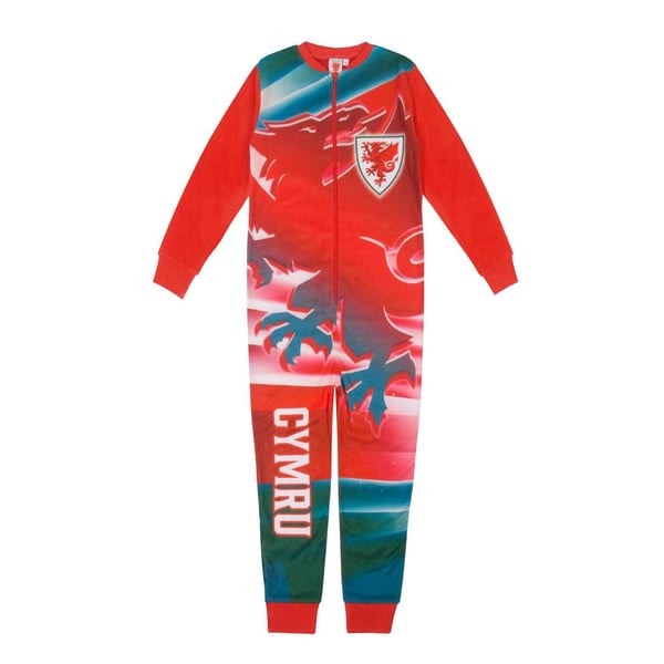 Wales Cymru Barn/Kids Crest Fleece Overall Nattkläder