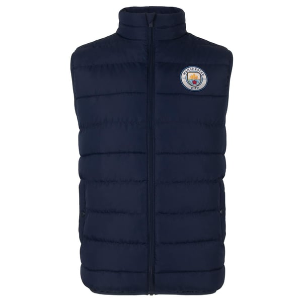 Manchester City FC Mens Quilted Padded Gilet