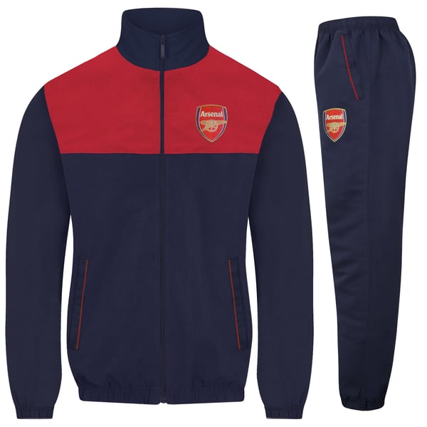 Arsenal FC Mens Crest Two Tone Tracksuit Arsenal FC Mens Crest Two Tone Tracksuit