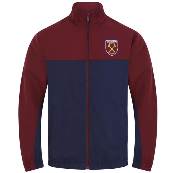 West Ham United FC Mens Crest Two Tone Tracksuit