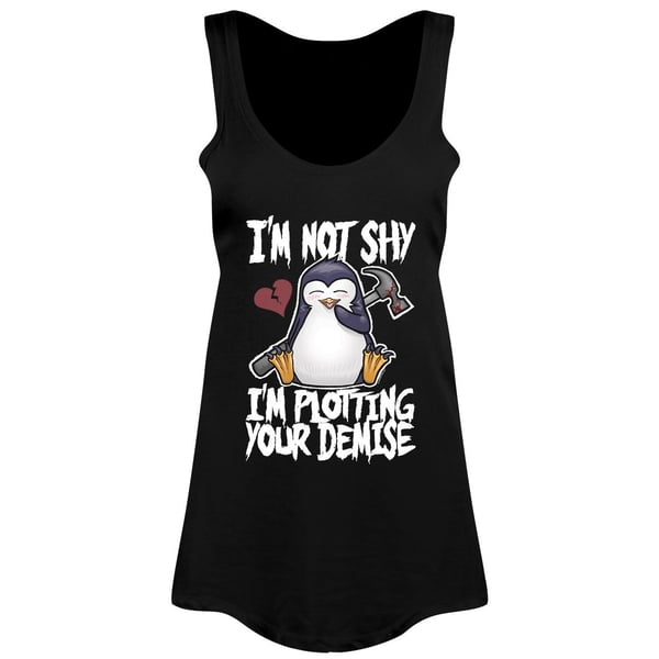 Psycho Penguin Dame/kvinde I`m Not Shy Floaty Tank