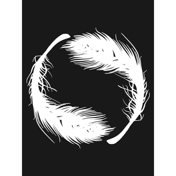 Grindstore Womens/Ladies Yin Yang Feathers Floaty Tank