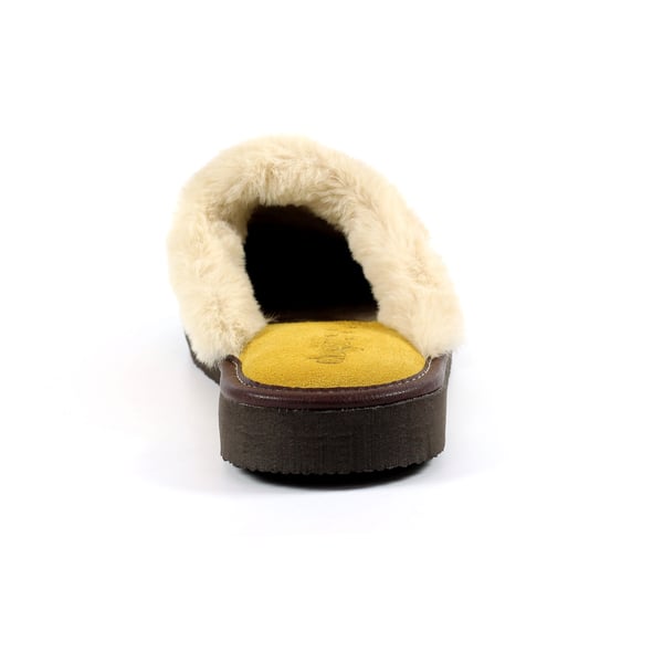 Lazy Dogz Womens/Ladies Otto Faux Fur Trim Suede Slippers