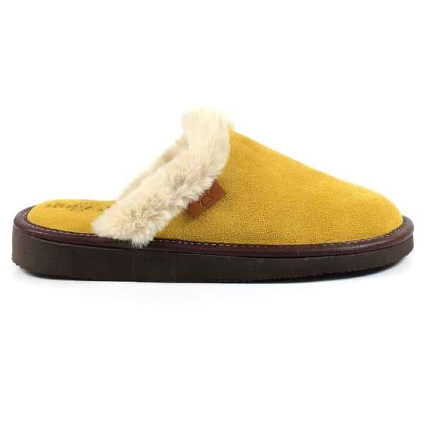 Lazy Dogz Womens/Ladies Otto Faux Fur Trim Suede Slippers