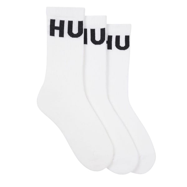Hugo Unisex Vuxen Ikoniska Kontrastlogotyp Strumpor (3-pack)