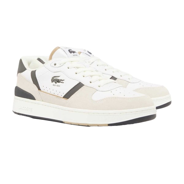 Lacoste Mens T-Clip Set Leather Trainers