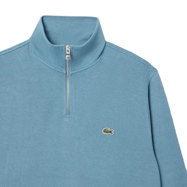 Lacoste Mens Interlock Quarter Zip Sweatshirt