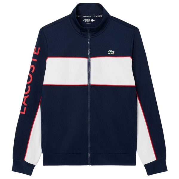 Lacoste Mens Logo Printed Zipped Tennis Jacket