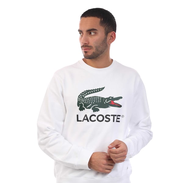 Lacoste Mens Fleece Crew Neck Sweatshirt