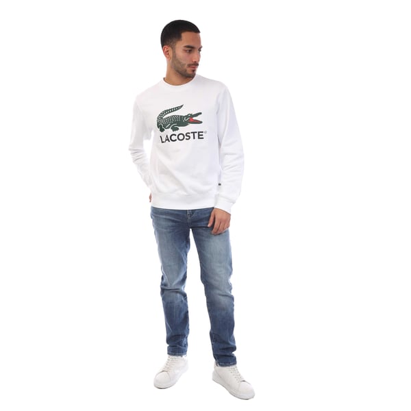 Lacoste Mens Fleece Crew Neck Sweatshirt