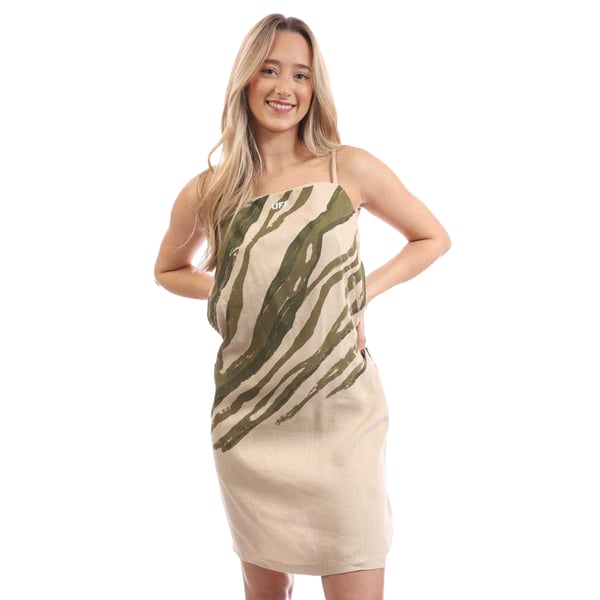 Off White Womens/Ladies Zebra Mini Dress Off White Womens/Ladies Zebra Mini Dress