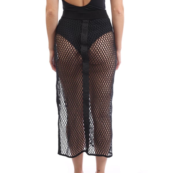 Off White Womens/Ladies Logo Mesh Maxi Skirt