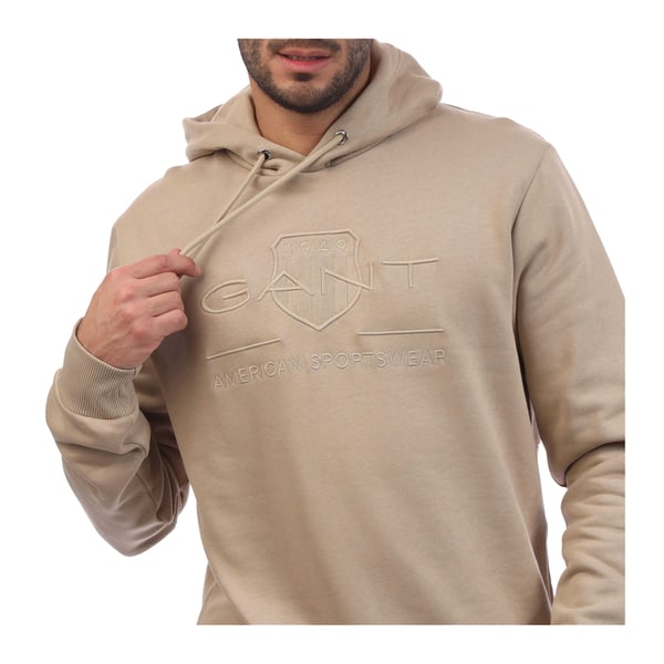 Gant Mens Archive Shield Tonal Hoodie