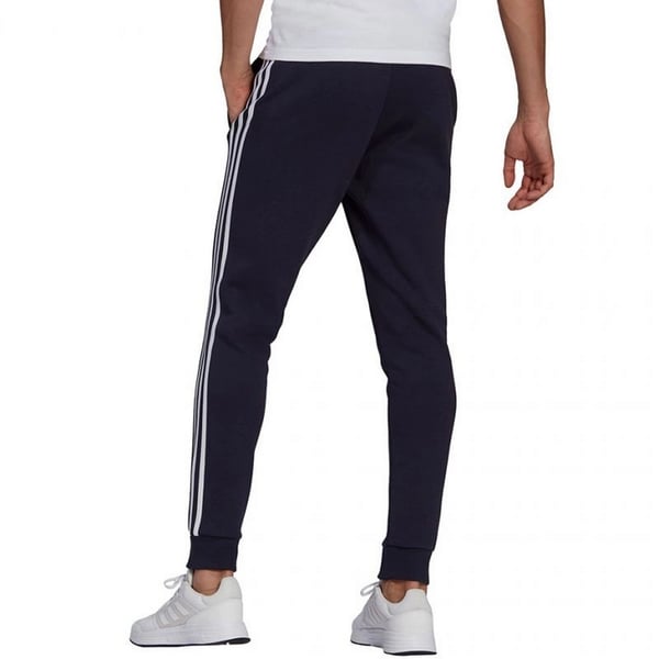 Adidas Mens Essentials Fleece 3 Stripes Tapered Leg Jogging Bottoms