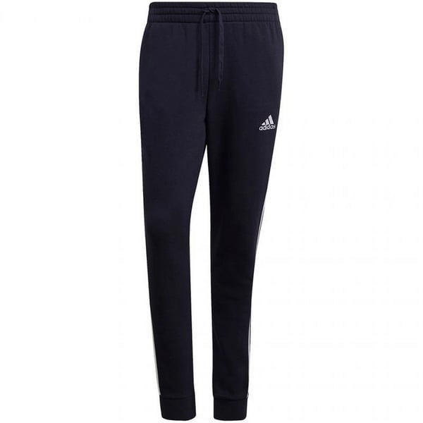 Adidas Mens Essentials Fleece 3 Stripes Tapered Leg Jogging Bottoms