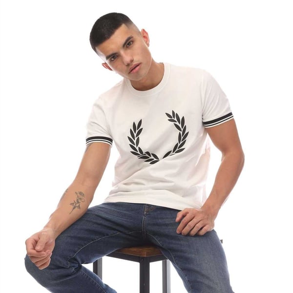 Fred Perry Herr T-shirt med logotyptryck