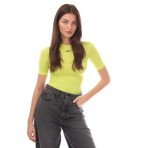 Off White Womens/Ladies Off Stamp Sec Skin Crew Neck T-Shirt