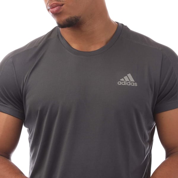 Adidas Mens Own The Run Stripe T-Shirt