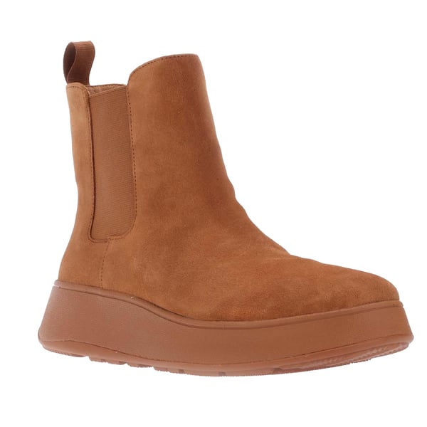 FitFlop Naisten F-Mode Mokkanahkaiset Flatform-nilkkurit