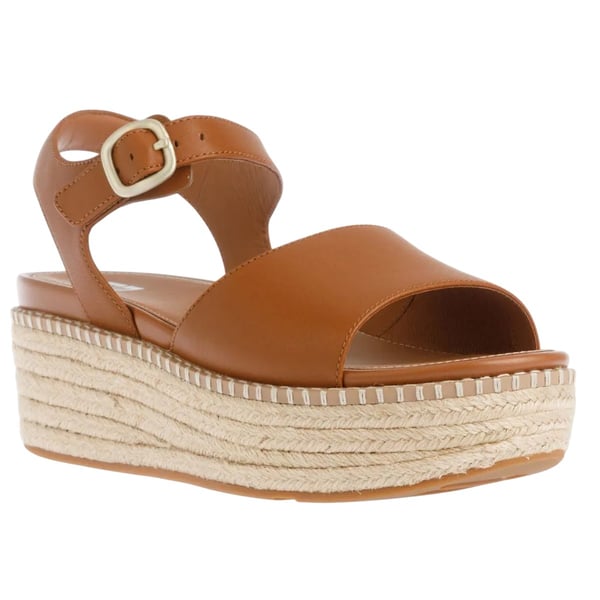 FitFlop Womens/Ladies Eloise Leather Backstrap Wedge Espadrilles FitFlop Womens/Ladies Eloise Leather Backstrap Wedge Espadrilles