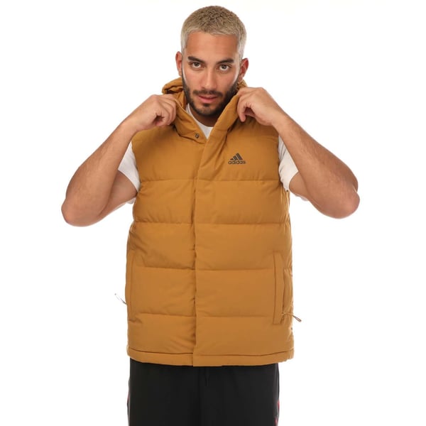 Adidas Mens Helionic Down Hooded Body Warmer