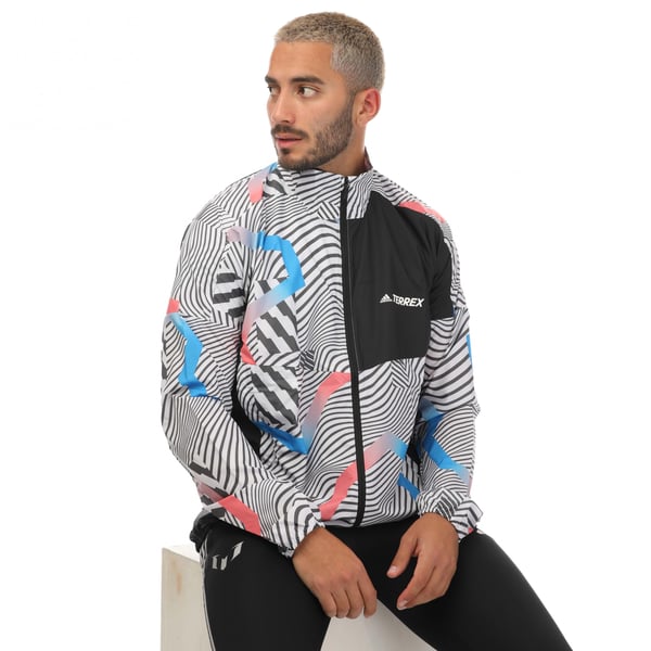 Adidas Miesten Terrex Trail -kuviollinen juoksutakki