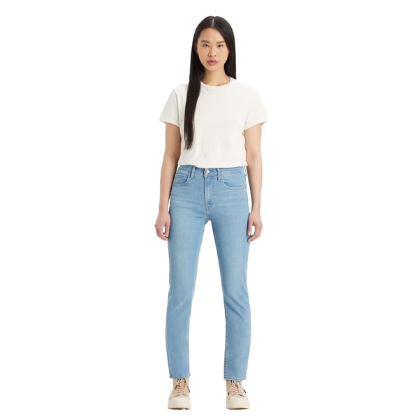 Levis Womens/Ladies 724 Rio Fate Leather Patch Straight Leg High Rise Jeans