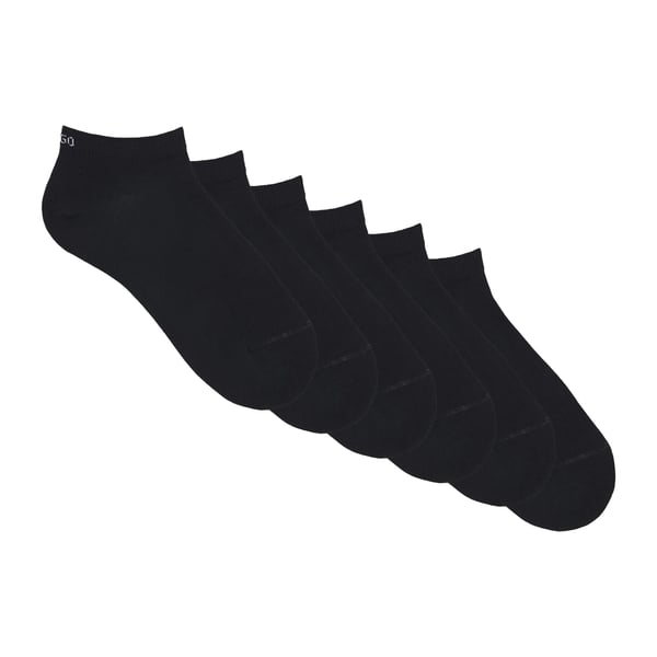 Hugo Unisex Adult Logo Organic Cotton Ankle Socks (Pack of 6)