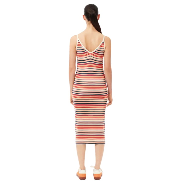 Lacoste Womens/Ladies Striped Cotton Blend Long Maxi Dress