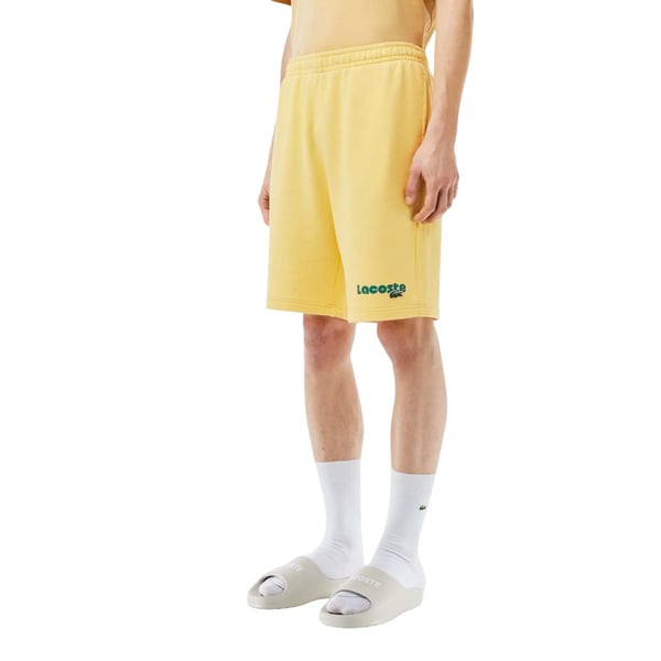 Lacoste Mens Fleece Printed Washed Shorts
