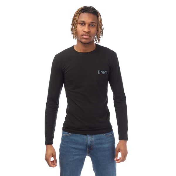 Emporio Armani Långärmad T-shirt för män, slim fit