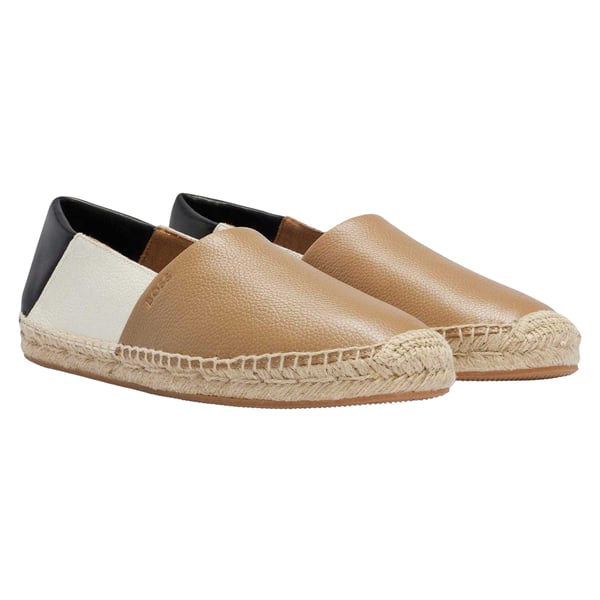 Boss Mens Madeira Colour Block Leather Slip-on Loafers