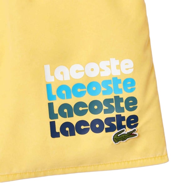 Lacoste Mens Washed Mid Length Swimming Trunks