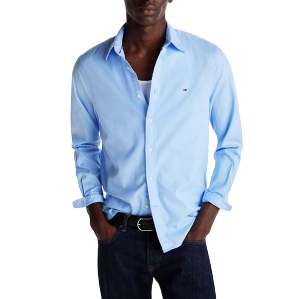 Tommy Hilfiger Mens Embroidered Logo Regular Shirt