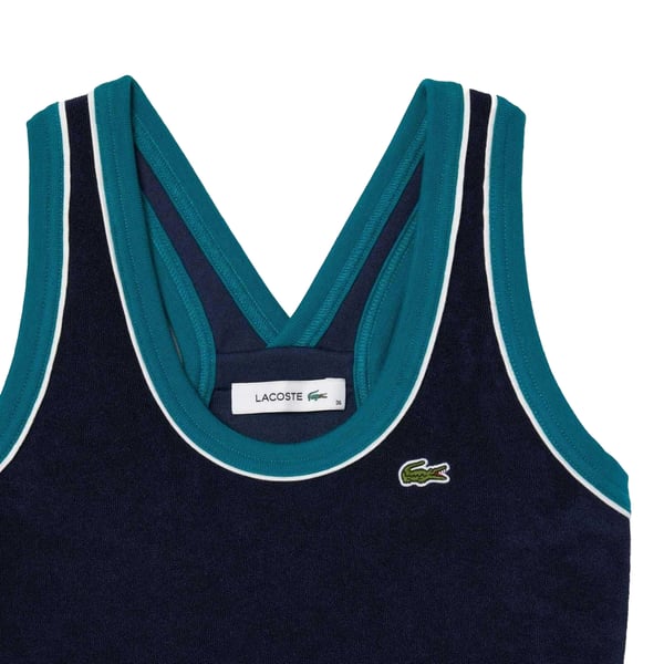 Lacoste Womens/Ladies French Terry Cross Back Slim Dress