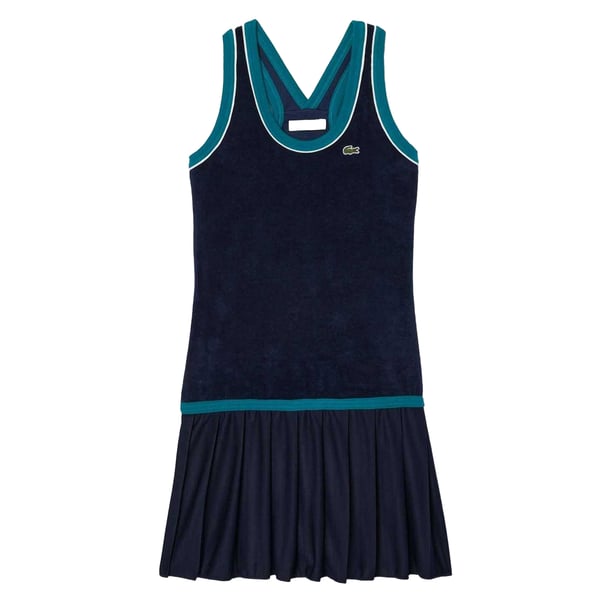 Lacoste Dam French Terry Slim Klänning med Korsad Rygg