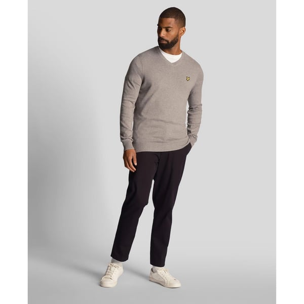 Lyle & Scott Mens Merino Cotton V Neck Jumper