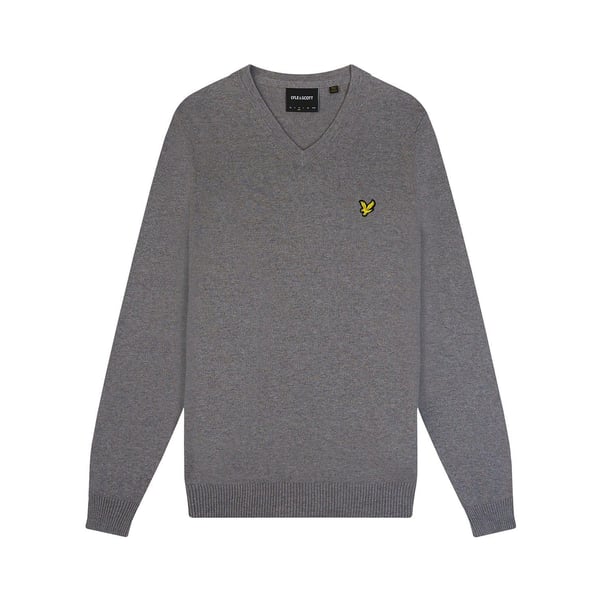 Lyle & Scott Mens Merino Cotton V Neck Jumper