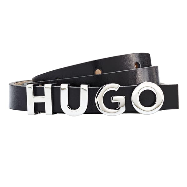 Hugo Womens/Ladies Zula Metal Logo Cow Leather Belt