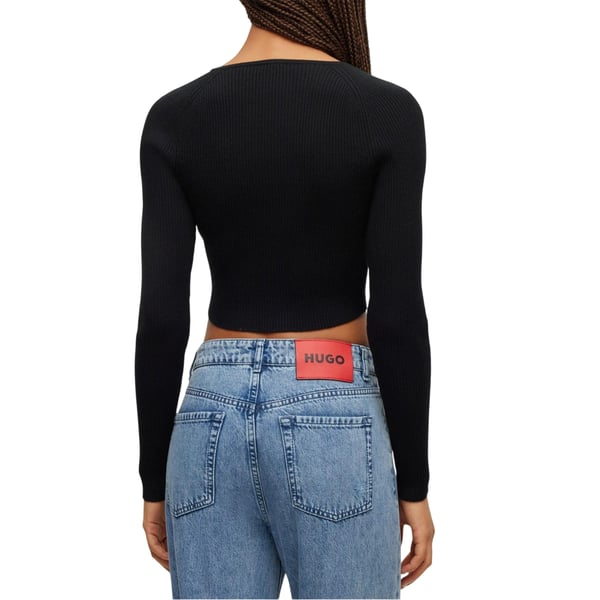 Hugo Womens/Ladies Saneriny Cropped Long-Sleeved Jumper