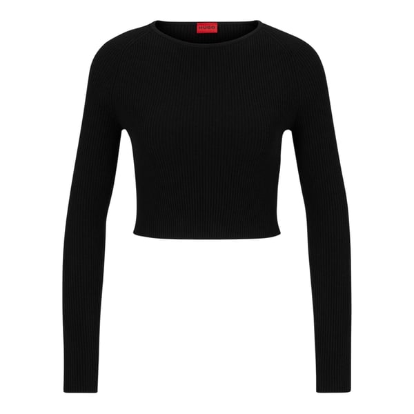 Hugo Womens/Ladies Saneriny Cropped Long-Sleeved Jumper