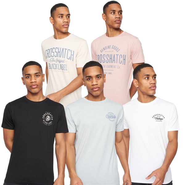 Crosshatch Mens Fremal T-Shirt (Pack of 5)