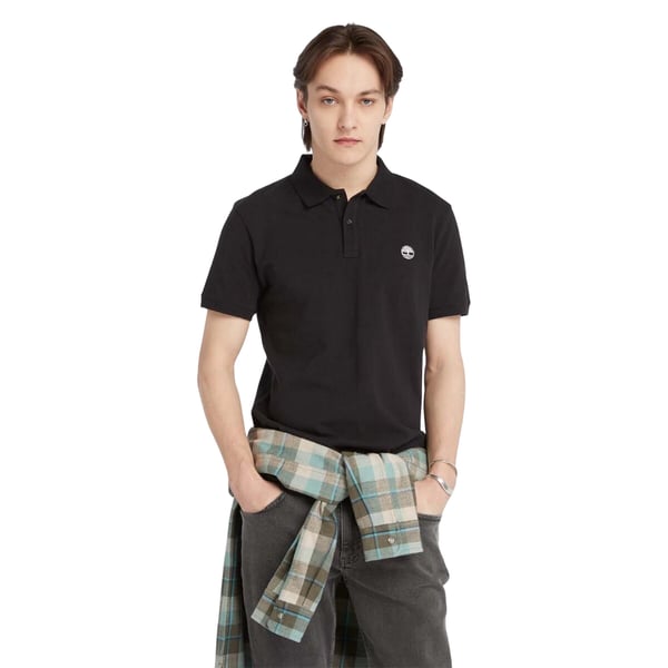 Timberland Mens Oyster River Logo Short-Sleeved Polo Shirt