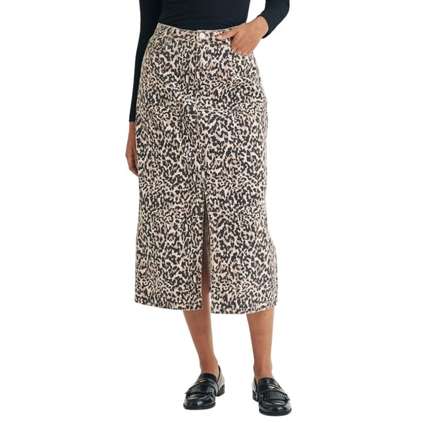 Nobody´s Child Womens/Ladies Column Leopard Print Denim Midi Skirt
