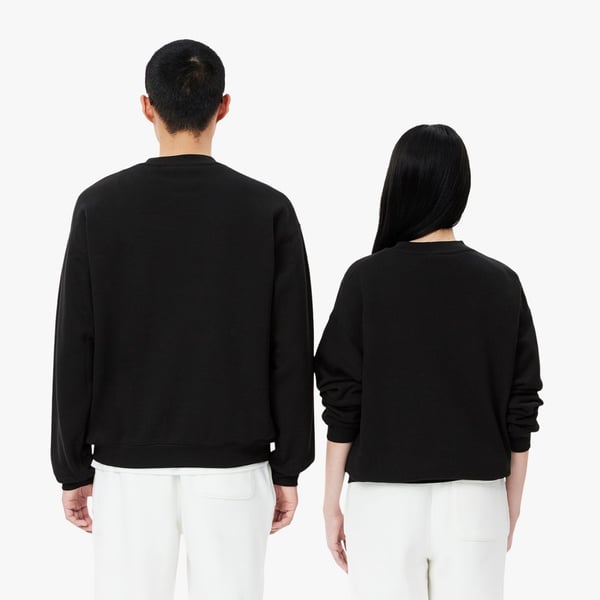 Lacoste Unisex Adult Accent Badge Fleece Loose Fit Sweatshirt